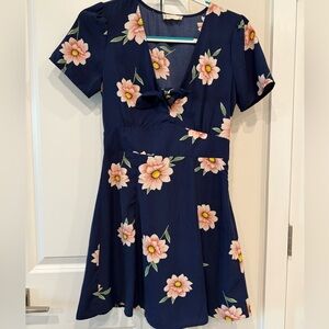 Altar'd State Navy Floral Mini Dress